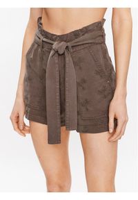 Guess Szorty materiałowe Janna W3GD0L WDP87 Brązowy Loose Fit. Kolor: brązowy. Materiał: lyocell