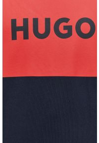 Hugo bluza bawełniana 50467944 z nadrukiem. Okazja: na co dzień. Kolor: niebieski. Materiał: bawełna. Wzór: nadruk. Styl: casual #5