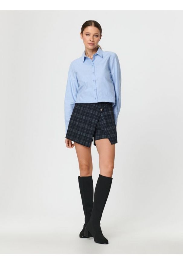 Sinsay - Spódnico-spodenki - wielobarwny. Materiał: włókno, dzianina, wiskoza, materiał. Wzór: kratka