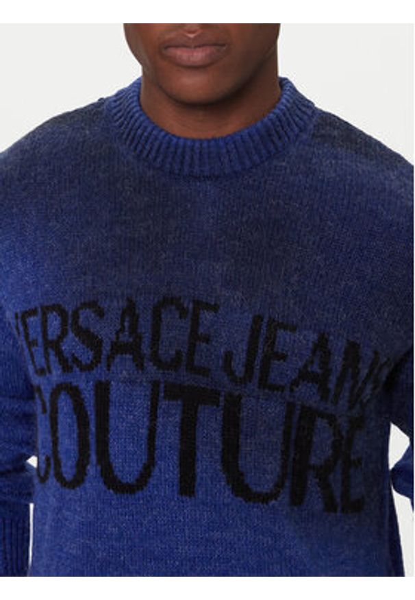 Versace Jeans Couture Sweter VERSACE JEANS-79GAFM05 Niebieski Regular Fit. Kolor: niebieski. Materiał: syntetyk