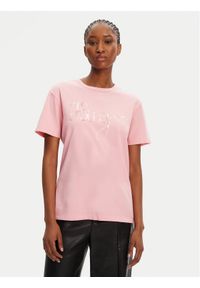 Hugo - HUGO T-Shirt Damacia_5 50544868 Różowy Regular Fit. Kolor: różowy. Materiał: bawełna #1
