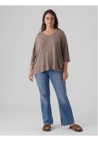 Vero Moda Curve Bluzka Brianna 10297287 Brązowy Regular Fit. Kolor: brązowy. Materiał: syntetyk #4