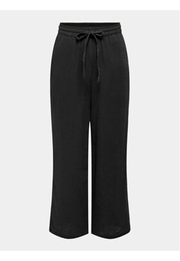 only - ONLY Spodnie materiałowe Thyra 15296375 Czarny Comfort Fit. Kolor: czarny. Materiał: bawełna