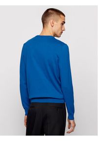 BOSS - Boss Sweter Pacas-L 50450180 Niebieski Regular Fit. Kolor: niebieski. Materiał: bawełna