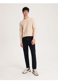 Reserved - Bawełniany sweter - kremowy. Kolor: kremowy. Materiał: bawełna #1