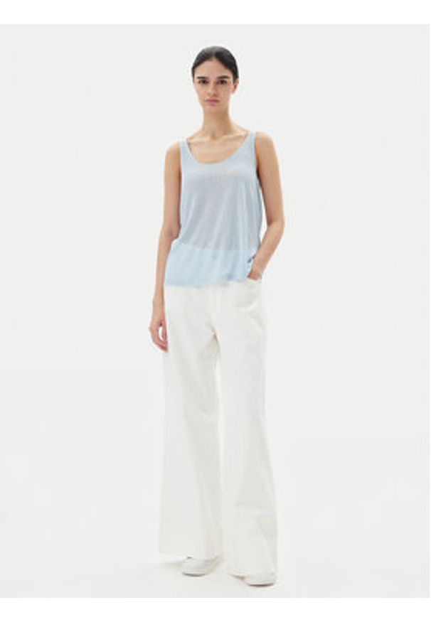 only - ONLY Top Frida 15194667 Błękitny Regular Fit. Kolor: niebieski. Materiał: syntetyk
