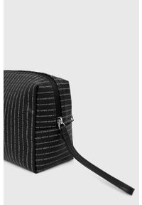 Armani Exchange kosmetyczka kolor czarny. Kolor: czarny #2
