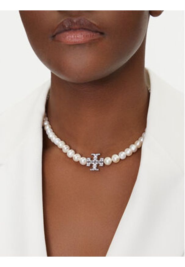 Tory Burch Naszyjnik Kira Pearl 164617 Biały. Kolor: biały