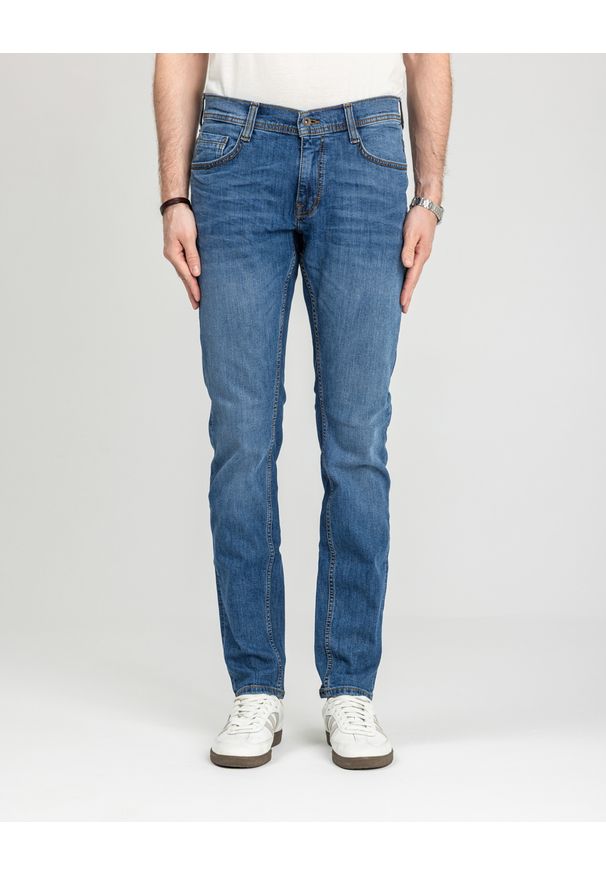 Męskie Spodnie Jeansowe Mustang Style Oregon Tapered Denim Blue 1018014 5000 782
