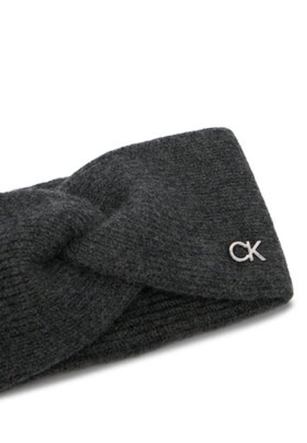 Calvin Klein Opaska materiałowa Chunky K60K612872 Czarny. Kolor: czarny. Materiał: wełna