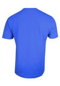 Stedman - Chabrowy Bawełniany T-Shirt w Serek, Męski Bez Nadruku -STEDMAN- Koszulka, Krótki Rękaw, V-neck. Okazja: na co dzień. Typ kołnierza: dekolt w serek. Kolor: niebieski. Materiał: bawełna. Długość rękawa: krótki rękaw. Długość: krótkie. Styl: casual #2