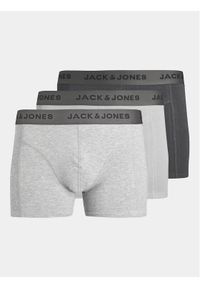 Jack & Jones - Jack&Jones Komplet 3 par bokserek Yannick 12252801 Szary. Kolor: szary. Materiał: bawełna