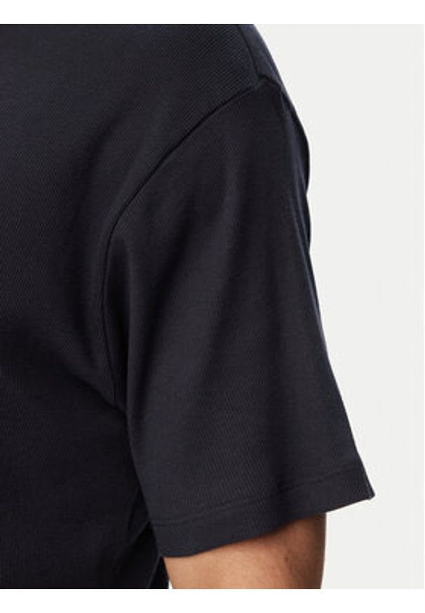BOSS T-Shirt Rn 2P Rib 50563886 Niebieski Slim Fit. Kolor: niebieski. Materiał: bawełna