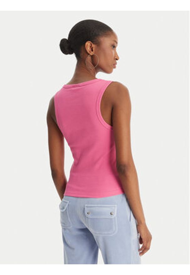 Juicy Couture Top Thin Strap JCWLV126308 Różowy Slim Fit. Kolor: różowy. Materiał: bawełna
