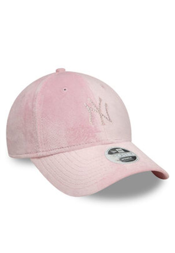 New Era Czapka z daszkiem New York Yankees Diamante Velour 9Forty 60595353 Różowy. Kolor: różowy. Materiał: poliester, materiał