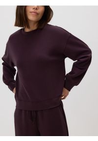 Reserved - Bluza z modalem - ciemnofioletowy. Kolor: fioletowy. Materiał: dzianina #1