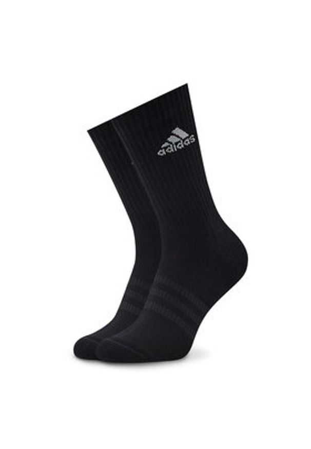Adidas - adidas Skarpety długie Cushioned Crew Socks 3 Pairs IC1310 Czarny. Kolor: czarny. Materiał: bawełna