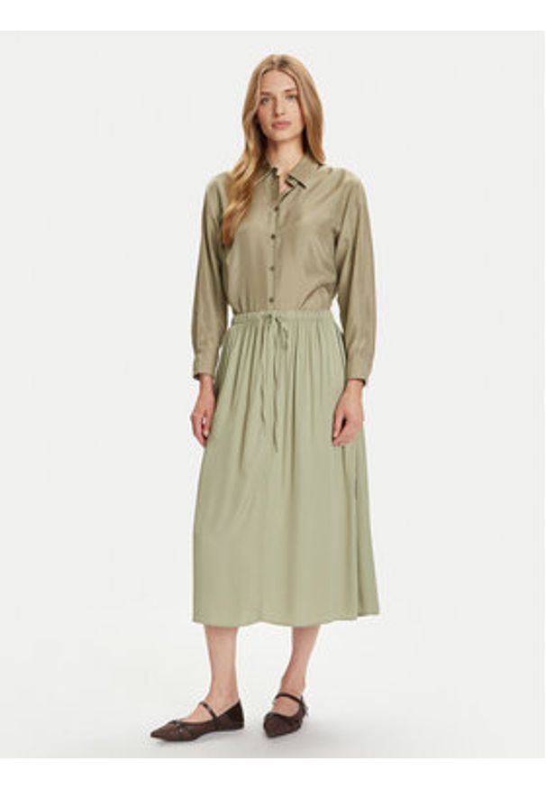 Marc O'Polo Spódnica midi 506 1169 20053 Zielony Flared Fit. Kolor: zielony. Materiał: wiskoza