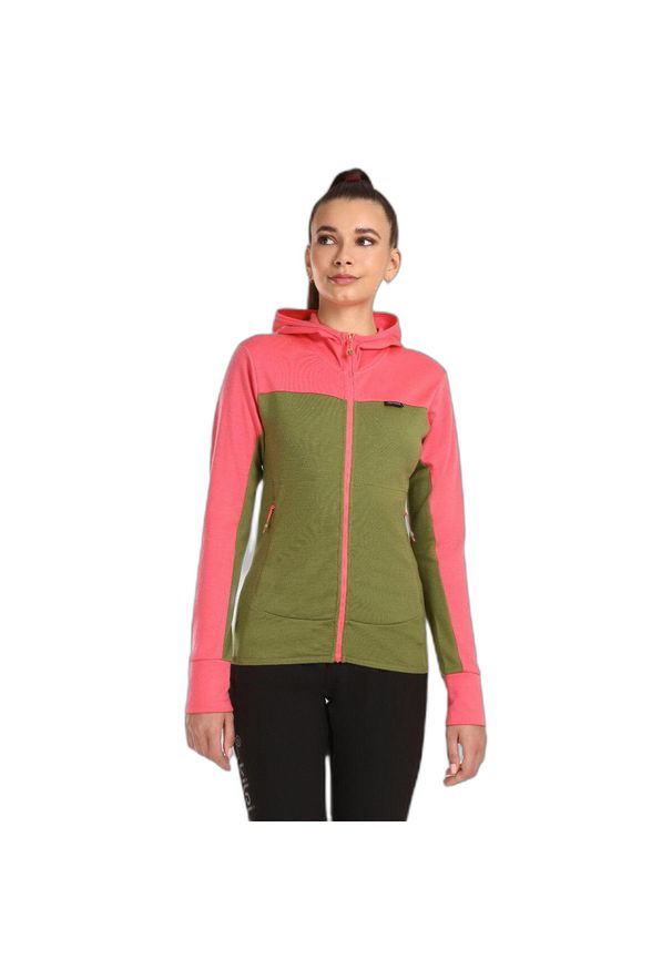 Bluza damska Kilpi Wolie. Kolor: różowy. Materiał: wełna. Sport: turystyka piesza
