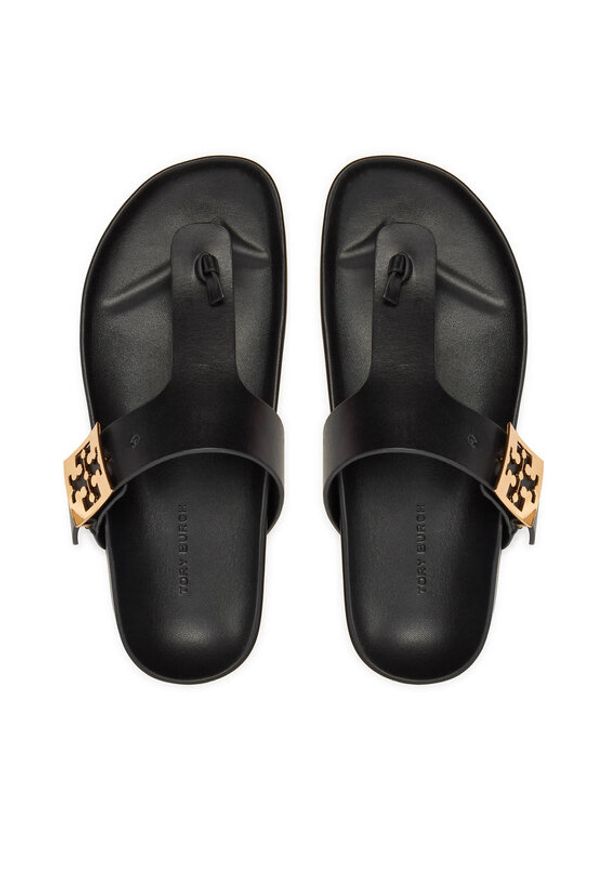 Tory Burch Japonki Mellow Thong Sandal 155190 Czarny. Kolor: czarny. Materiał: skóra