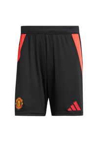 Adidas - Szorty domowe Manchester United 2024/25. Kolor: czarny. Materiał: materiał. Sport: piłka nożna