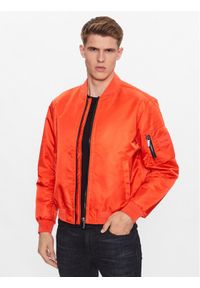 Calvin Klein Kurtka bomber Hero K10K109907 Pomarańczowy Regular Fit. Kolor: pomarańczowy. Materiał: syntetyk