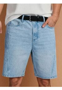 Sinsay - Szorty jeansowe loose - niebieski. Kolor: niebieski. Materiał: jeans #1