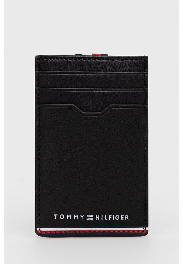 TOMMY HILFIGER - Tommy Hilfiger - Portfel skórzany. Kolor: czarny. Materiał: skóra