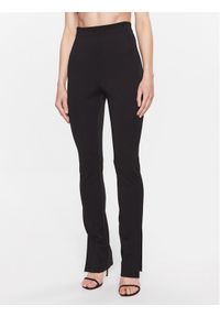 Pinko Spodnie materiałowe 100542 A0HM Czarny Regular Fit. Kolor: czarny. Materiał: wiskoza, syntetyk