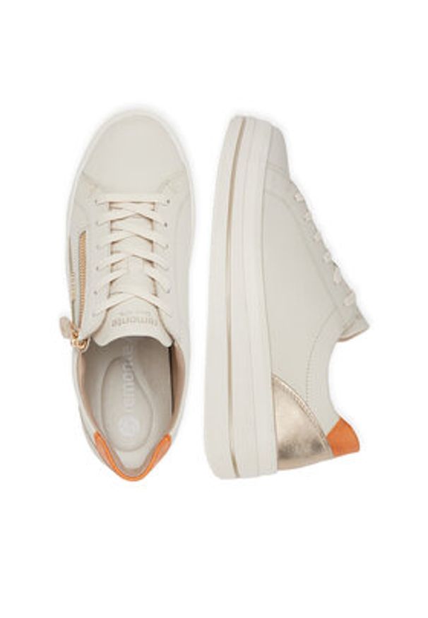 Remonte Sneakersy CEO-D1C01-81 Beżowy. Kolor: beżowy. Materiał: skóra