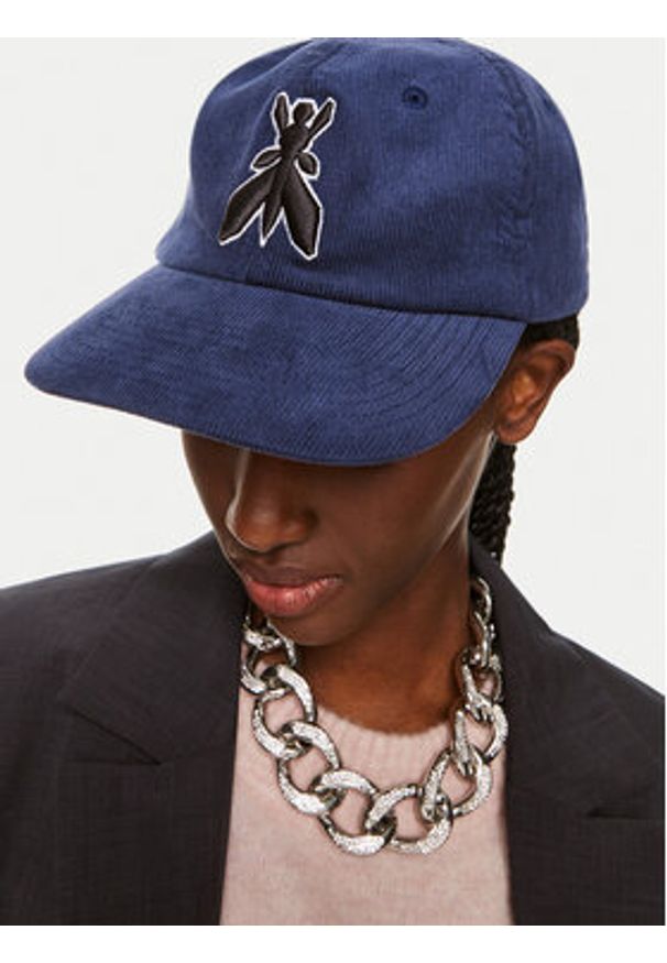 Patrizia Pepe Czapka z daszkiem 8F1651/A476-C108 Granatowy. Kolor: niebieski. Materiał: bawełna