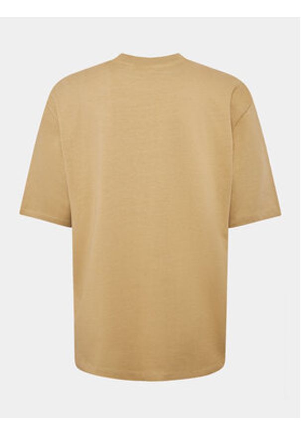 Lindbergh T-Shirt 30-400120 Beżowy Relaxed Fit. Kolor: beżowy. Materiał: bawełna