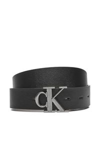 Calvin Klein Pasek Męski K50K512084 Czarny. Kolor: czarny. Materiał: skóra