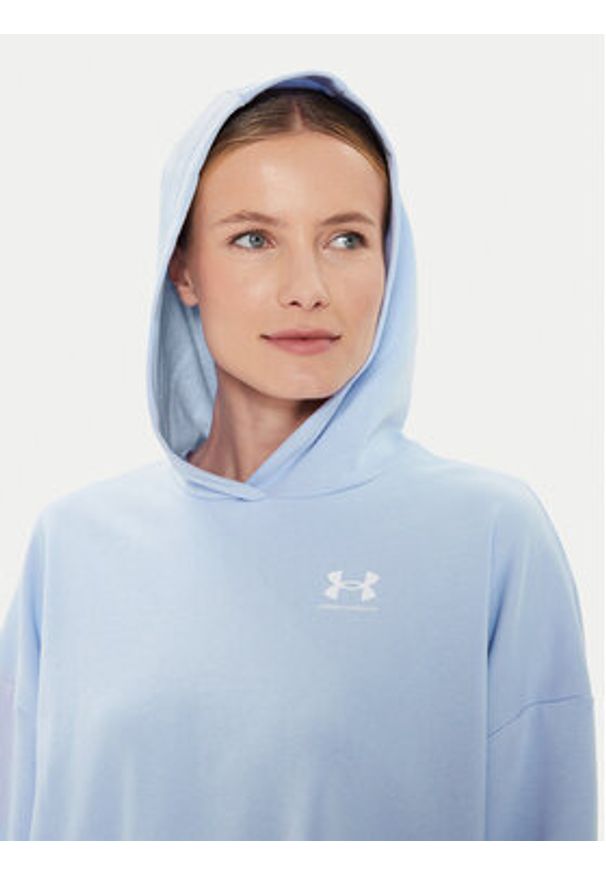 Under Armour Bluza Ua Rival Terry Os Hoodie 1382736-539 Niebieski Loose Fit. Kolor: niebieski. Materiał: bawełna