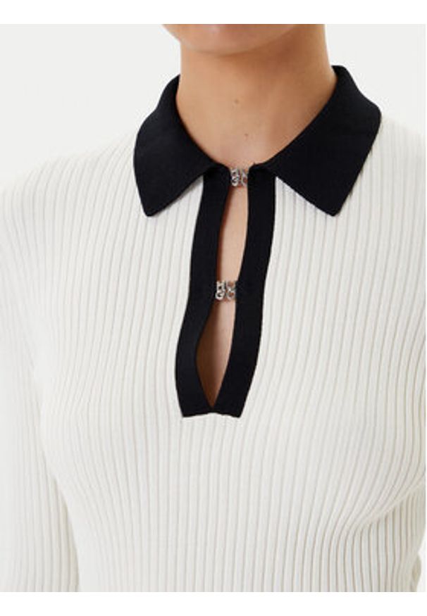 Hugo - HUGO Sweter Sharro 50542608 Beżowy Slim Fit. Kolor: beżowy. Materiał: wiskoza