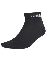Adidas - Skarpety adidas Non-Cushioned Ankle Socks 3 Pairs GE6177- czarne. Kolor: czarny. Materiał: nylon, materiał, bawełna, elastan, prążkowany, poliester