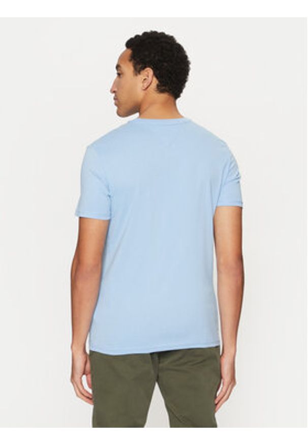 Tommy Jeans T-Shirt Jaspe DM0DM20363 Błękitny Slim Fit. Kolor: niebieski. Materiał: syntetyk, bawełna