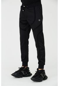 Philipp Plein - PHILIPP PLEIN Czarne męskie spodnie dresowe Jogging Trousers Basic, Rozmiar XXL. Kolor: czarny. Materiał: dresówka. Sport: bieganie