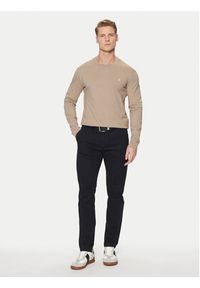 Marc O'Polo Longsleeve 520 2012 52210 Beżowy Regular Fit. Typ kołnierza: polo. Kolor: beżowy. Materiał: bawełna. Długość rękawa: długi rękaw #2