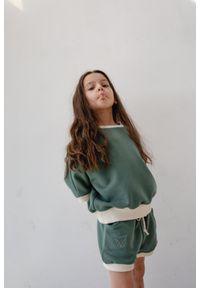 Marsala - MINI bluza z beżowym obszyciem w kolorze NORTH ATLANTIC - MINGO-80-86 (12-18). Kolor: wielokolorowy, zielony, morski. Materiał: bawełna, poliester. Wzór: gładki, haft #1