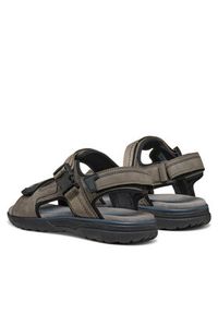 Geox Sandały U Spherica Ec5 U55ELB 000EK C1018 Szary. Kolor: szary. Materiał: skóra