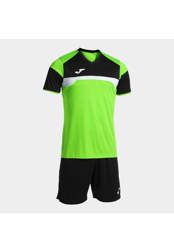 Joma Danubio III zestaw sportowy unisex Fluor Zielony-Czarny M. Kolor: niebieski, czarny, wielokolorowy. Materiał: dresówka. Sport: piłka nożna
