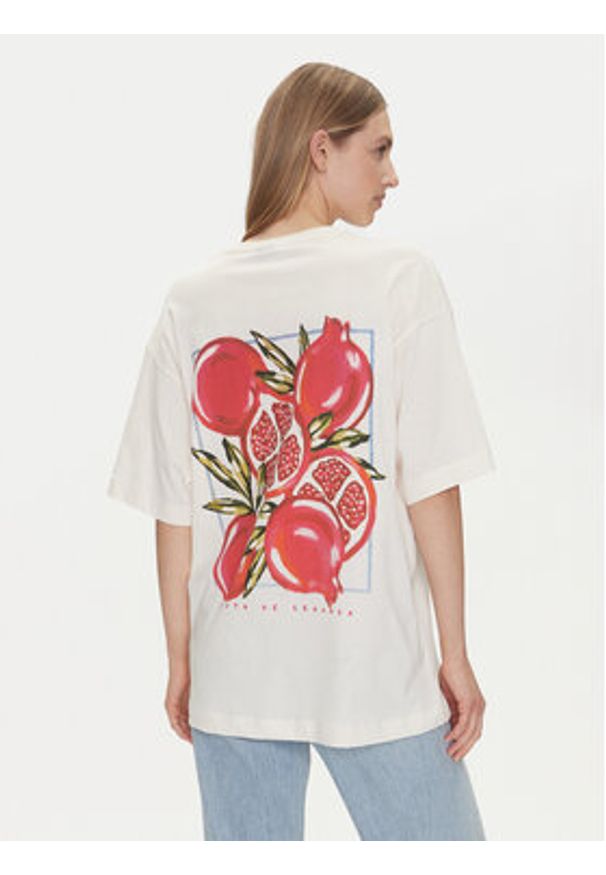 Vero Moda T-Shirt Taz Hailey 10337839 Biały Regular Fit. Kolor: biały. Materiał: bawełna