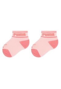 Puma Zestaw 2 par wysokich skarpet dziecięcych Baby Wording Sock 2P 935479 Różowy. Kolor: różowy. Materiał: materiał, bawełna