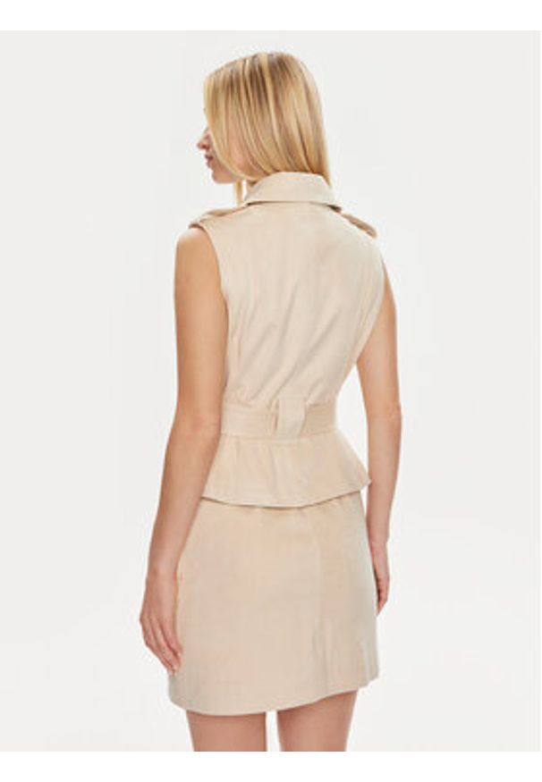 Guess Kamizelka Felisia W4GN55 WG6T0 Beżowy Regular Fit. Kolor: beżowy. Materiał: syntetyk