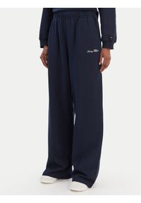 TOMMY HILFIGER - Tommy Hilfiger Spodnie dresowe Script WW0WW48784 Granatowy Relaxed Fit. Kolor: niebieski. Materiał: bawełna #1
