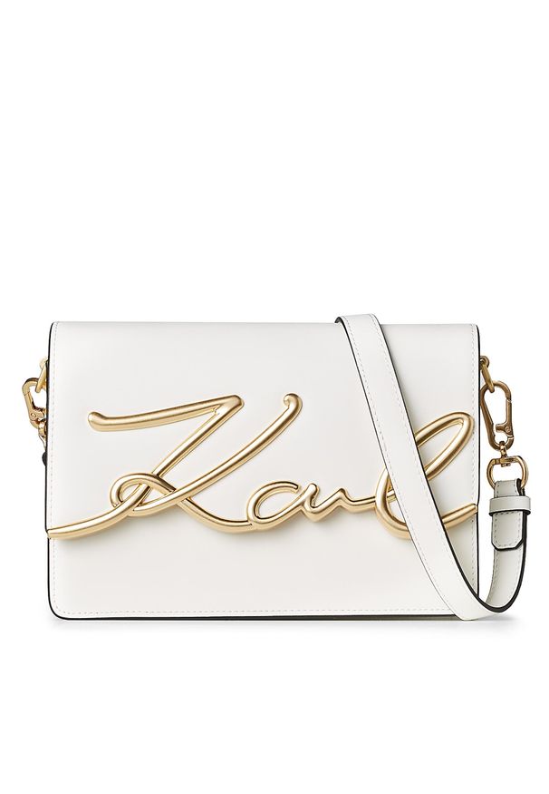 Karl Lagerfeld - Torebka KARL LAGERFELD 225W3040 White/Vibr. Kolor: biały. Materiał: skórzane
