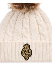 Lauren Ralph Lauren - LAUREN RALPH LAUREN Czapka 454P04455001 Écru. Materiał: materiał, poliester
