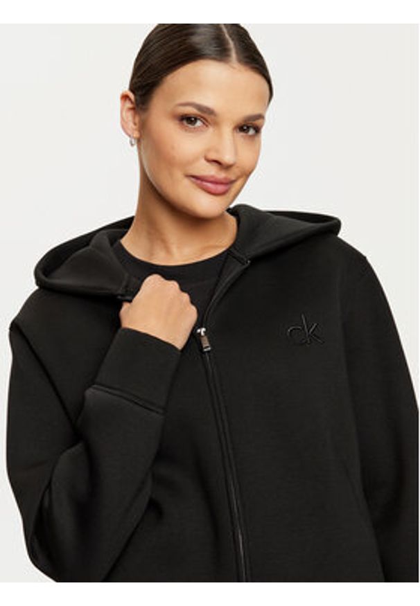 Calvin Klein Bluza K20K208087 Czarny Relaxed Fit. Kolor: czarny. Materiał: wiskoza
