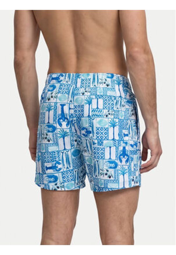 Jack & Jones Szorty kąpielowe Maui Vibes 12291426 Niebieski jasny Regular Fit. Kolor: niebieski. Materiał: syntetyk
